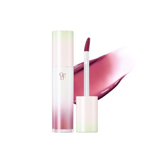 Dew It Tint, Long-Lasting Lip Stain Apricot Seed Oil for Moisturizing, High Pigment Hydrating Long-Lasting Lightweight Crystal-Clear and Glowing Lips Korean K-Beauty (#14 Mauve Nude)