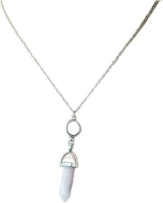 Turquoise Crystal Necklace for Women Hexagonal