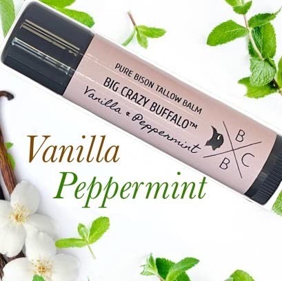 Pure Bison Tallow Lip Balm, Vanilla Hydrating