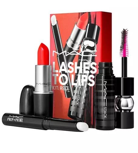 M.A.C Lashes To Lips Kit: Red