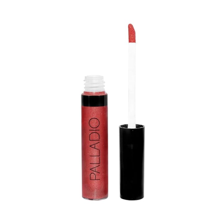 Palladio Lip Gloss, Non-Sticky Lip Gloss, Contains Vitamin E and Aloe, Offers Intense Color and Moisturization, Minimizes Lip Wrinkles, Softens Lips with Beautiful Shiny Finish, Watermelon