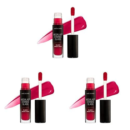 wet n wild Mega Last Stained Glass Lip Gloss, Heart Shattering (Pack of 3)