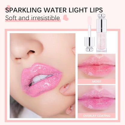 Plumping Lip Oil,Hydrating Gloss Tinted Lip