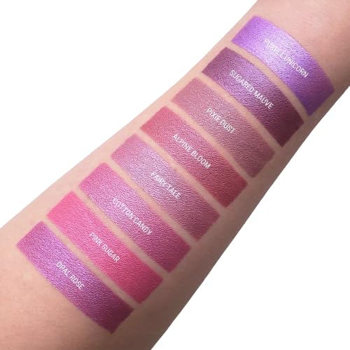 Aromi Metallic Liquid Lipstick | Long-lasting, Smear, Smudge, + Transfer Proof, Waterproof, Light, Baby Pink Lip Color with Shimmery Finish, Paraben + Phthalate Free (Pink Sugar)