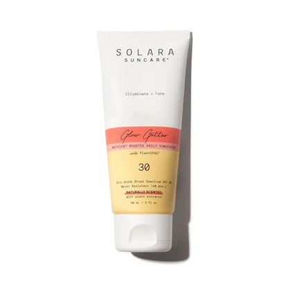 Solara Suncare - Glow Getter Body Moisturizer, SPF 30 (Sport) | EWG Verified, Vegan, Cruelty Free, Reef friendly | Natural Scent, Nutrient Boosted Daily Sunscreen, Water Resistant (3 fl oz | 90 ml)