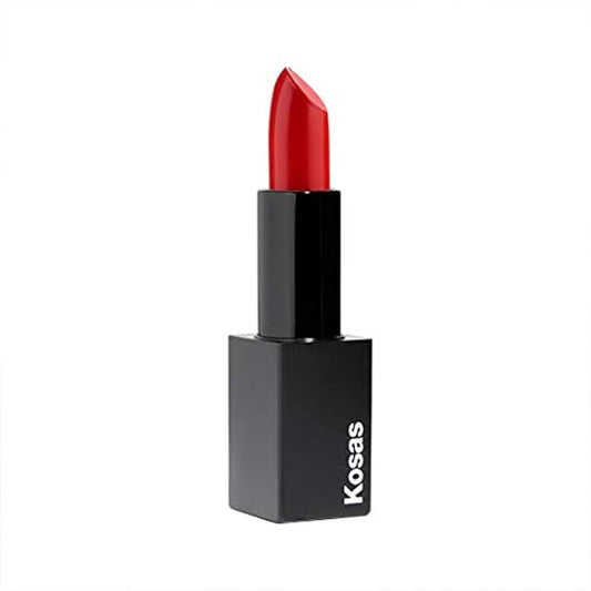 Kosas Weightless Lip Color Nourishing Satin Lipstick - High Impact Lip Color with Clean Formula - Comfy Feel & Soft Finish -Thrillest