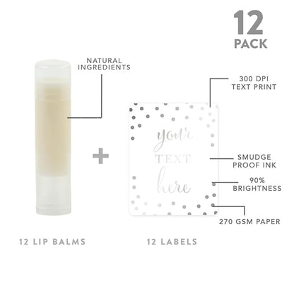 Andaz Press Personalized Lip Balm Party Silver
