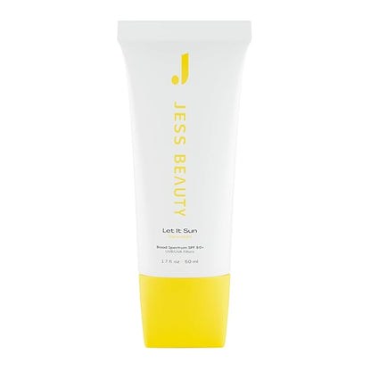 Jess Beauty Let it Sun 50+ Sunscreen, Green Tea & Aloe Extract, 1.7 fl oz
