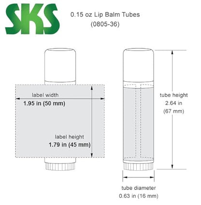 144 White Plastic Empty Lip Balm Crafting