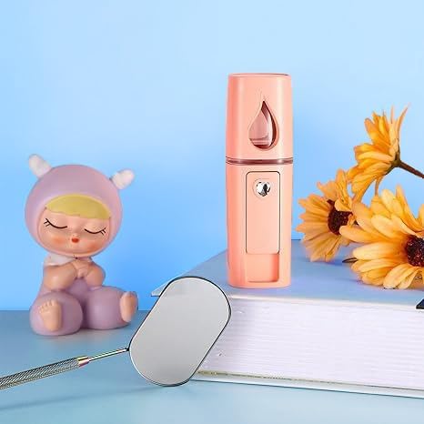 4 Pack Handheld Personal Diffuser Portable Facial Spray Steamer Mist Spray Cleaning Pores Water SPA Moisturizing Hydrating Face Sprayer, USB Rechargeable Mini Beauty Device - Pink and White