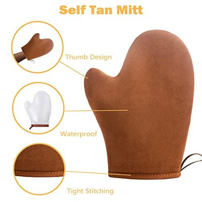 4 In 1 Self Tanning Mitt Applicator Kit Self Tanner Mitt Applicator Tanning Mitts Self Tanner Self Tanning Glove for Self Tan Mitt Applicator Sunless Tanner Mitt Self Tan mit Self Tanner Mit