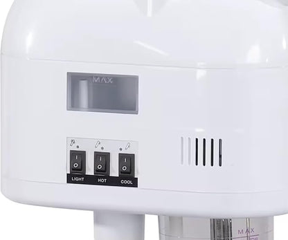 800W Nano Ionic Facial Steamer – Professional Home Spa Face Steamer for Deep Cleansing, Hydration & Sinus Relief | Fast Heating, Auto Shut-Off, Portable & Safe | US/AU Plug (White & Green)