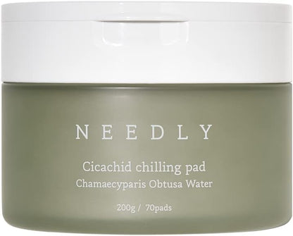 NEEDLY | Cicachid Chilling Toner Pad | cooling & soothing pad | vegan certified cotton pad |