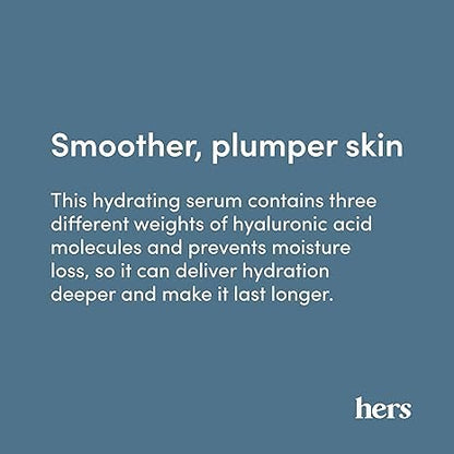 hers Hydrobounce Instant Moisturizer 2 Pack & Triple Plump Hyaluronic Serum 2 Pack Bundle - Face Moisturizer with Squalane - Anti Aging Serum with Hyaluronic Acid - 4 Units Total