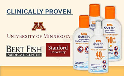 Safe Sea Sunscreen with SPF40 Spray Sunscreen. (40SPF Adults 4OZ) 12 Pack.