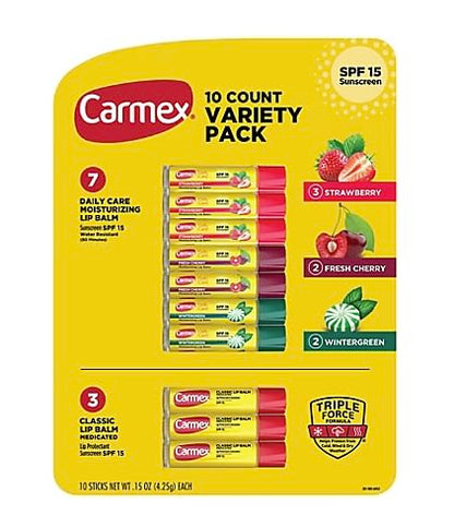Carmex - 10 Count Variety Pack Moisturizing