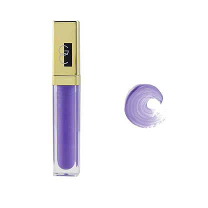 Gerard Cosmetics Color Your Smile Lip Gloss Bermuda | Super Pigmented Purple Lip Gloss with LED Light and Mirror | Shiny Finish | Hydrating Liquid Lip Color | Cruelty Free and Made in USA