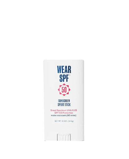 50 Sunscreen Sport Stick with Broad Spectrum SPF 50 UVA/UVB Protection, Sweat- & Water-Resistant Portable Hands-Free Stick for Face & Body, 0.5 oz.