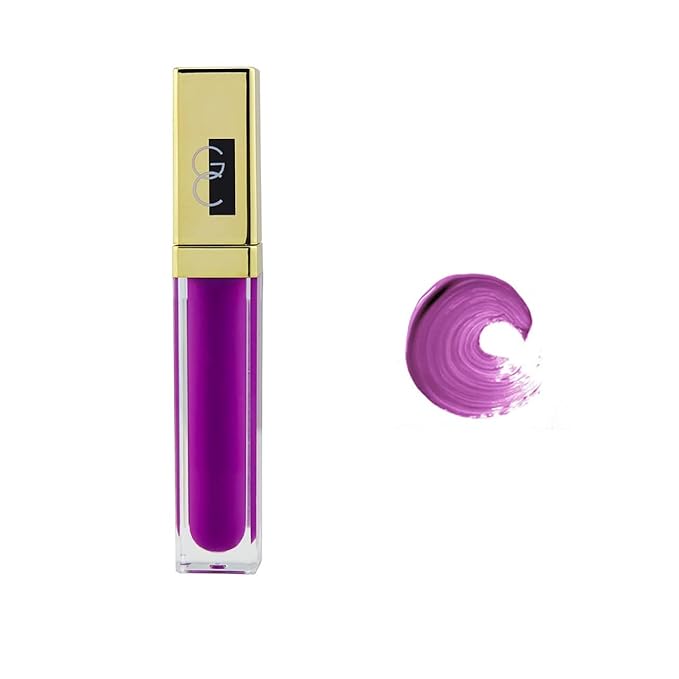 Gerard Cosmetics Color Your Smile Lip Gloss Wild Orchid | Super Pigmented Purple Lip Gloss with LED Light and Mirror | Shiny Finish | Hydrating Liquid Lip Color | Cruelty Free and Made in USA