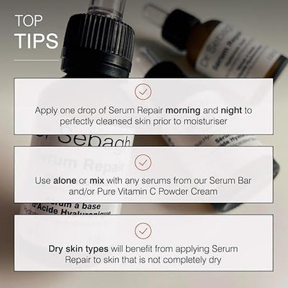 Serum Repair Travel Size - (0.17 fl oz) | Award-Winning Hyaluronic Acid Hydrator | Anti Aging & Wrinkle | Skin Moisturize & Repair Formula | Collagen Boosting Youthful Glow For Women & Men