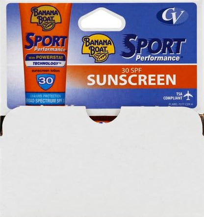 Banana Boat Sport Ultra SPF 30 Sunscreen Lotion, 1oz | Travel Size Sunscreen, Banana Boat Sunscreen SPF 30 Lotion, Oxybenzone Free Sunscreen, Sunblock Lotion Sunscreen, Mini Sunscreen SPF 30, 1oz