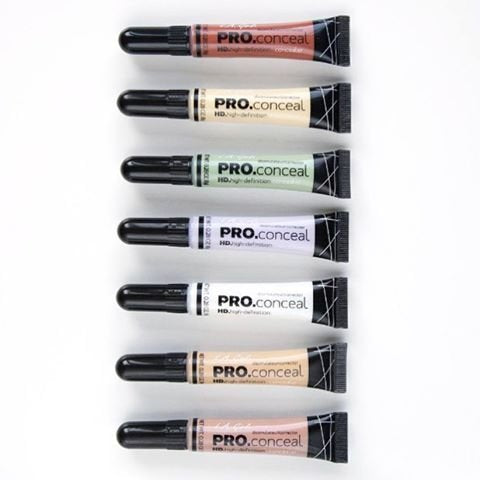 L.A. Girl Pro Conceal Set Orange, Yellow, Green, Highlighter
