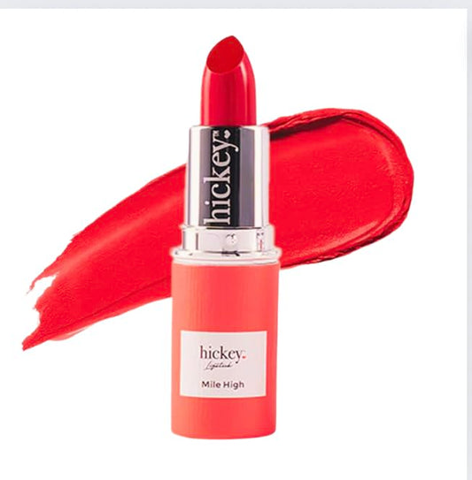 Hickey Lipstick Organic Mile High Perfect Red Lipstick REFILL - Moisturizing And Long Lasting Lipstick for Women - Gluten Free, Vegan And Organic - Highly Pigmented Velvet Finish