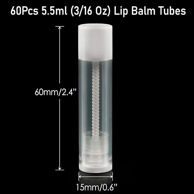 LotFancy Lip Balm tubes Empty, 60PCS