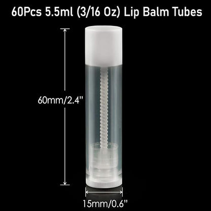 LotFancy Lip Balm tubes Empty, 60PCS