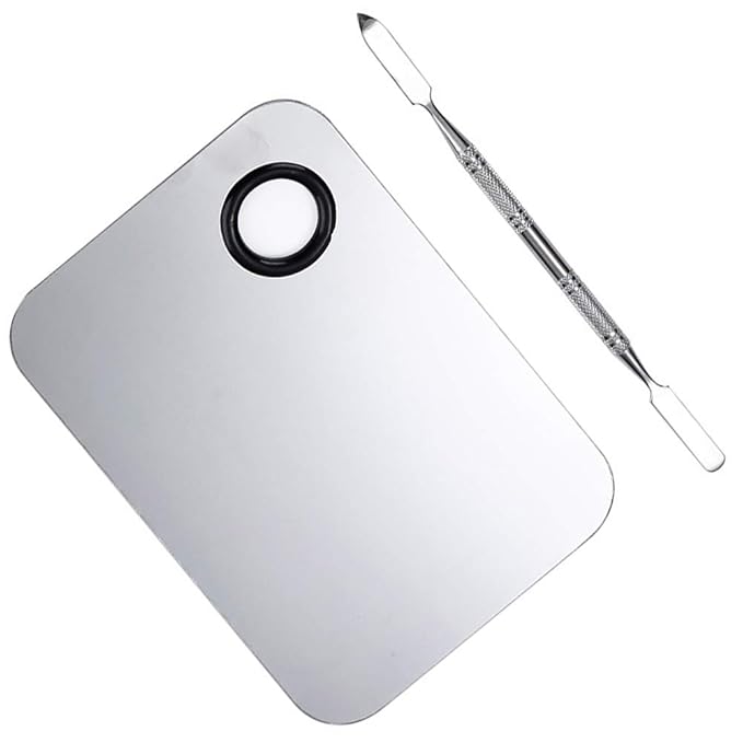Stainless Steel Cosmetic Makeup Palette, Professional Cosmetic Mixing