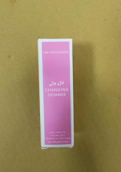 Color Changing Lip Oil PH，Warm Change Glitter Lip Gloss，Magic Big Brush Color Changing Lip Oil，Long Lasting Nourishing Lip Glow Oil Non-sticky Primer Lip Tint