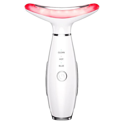 3-in-1 Beauty Massager for Face and Neck, Based on Triple Action LED, Thermal, and Vibration Technologies for Skin Care,Improve,Firm,Tightening and Smooth