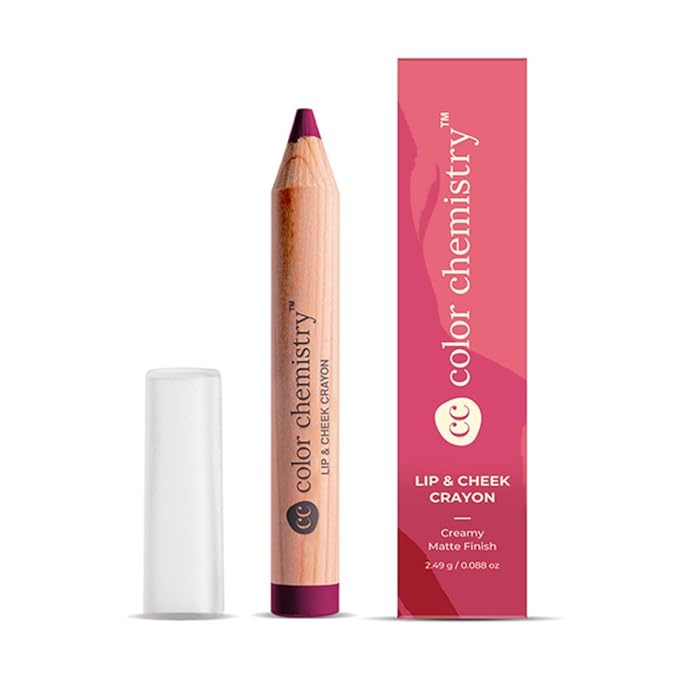 COLOR CHEMISTRY Lip And Cheek Crayon| Vegan, Ultra-Matte, Vegan,