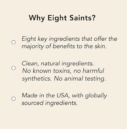 Eight Saints Vitamin C Serum For Face, Anti Aging Facial Serum, Hyaluronic Acid, Vitamin E, Organic Aloe Vera and Jojoba Oil, Hydrating & Brightening Serum for Dark Spots, Fine Lines and Wrinkles, 1oz