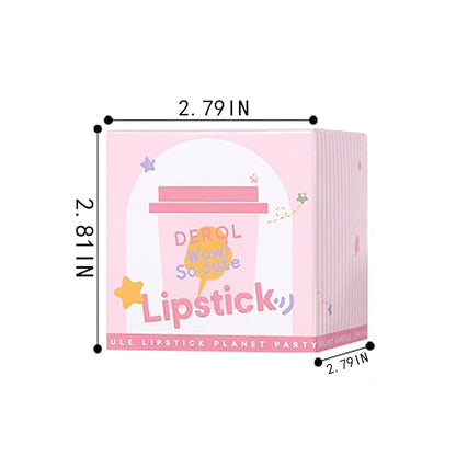 6-Color Mini Matte Color Star Capsule Lipstick set. Long