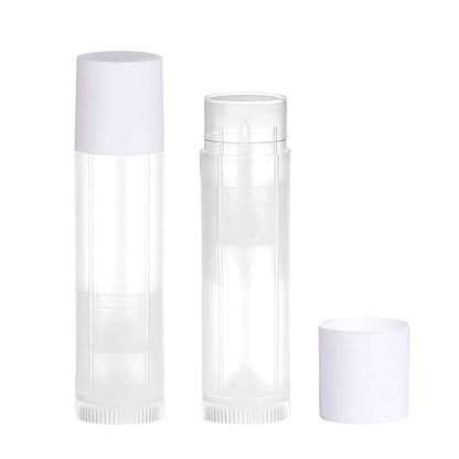 100 Sets Empty Lip Balm Tubes Clear,