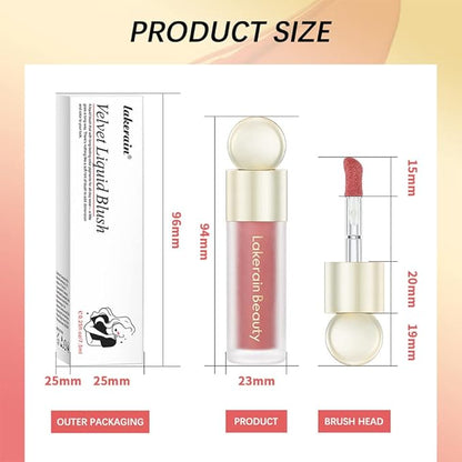 MEICOLY Pink Matte Dewy Liquid Blush,Super Natural Cream