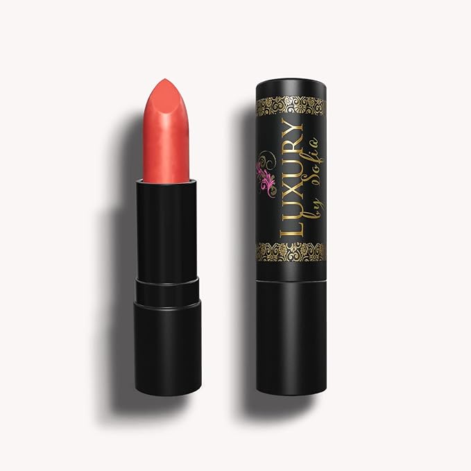 Organic Lipstick | Natural, Non-Toxic, Moisturizing, Long-Lasting & Highly Pigmented | Organic Butters, Botanical Extracts & Essential Plant Oils | Vibrant Colors (Frosted Melon)