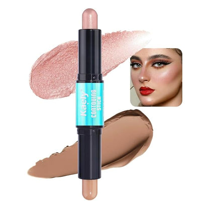 Kaely 2in1 Cream Bronzer Highlighter Stick,Face Shaping Contouring Shades Makeup,03