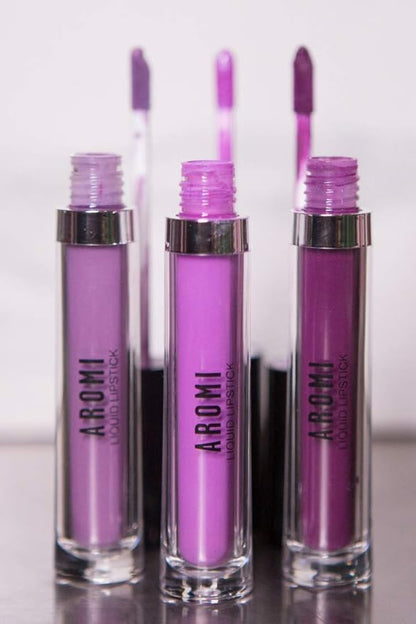 Aromi Pink Lilac Matte Liquid Lipstick | Bright Purple Lip Color, Smudge Proof, Waterproof, Long-lasting, Vegan, Cruelty-free (Pink Periwinkle)