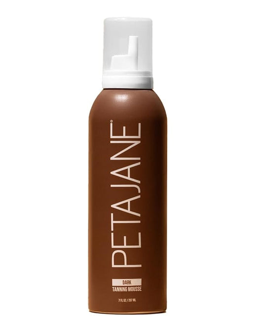Dark Tanning Mousse 7oz - Sunless Self-Tanner for a Natural, Streak-Free, Organically Derived, Lightweight & Fast Absorbing, Non-Sticky, For All Skin Types, Vegan & Cruelty-Free