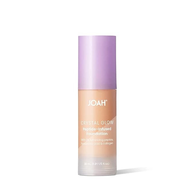 JOAH Crystal Glow Peptide-Infused Foundation, 2-in-1 Multitasking Korean 1.01 Oz