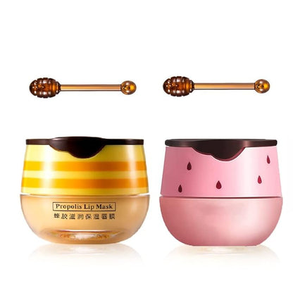 2PCS Lip Balm Honey Pot,Honey &