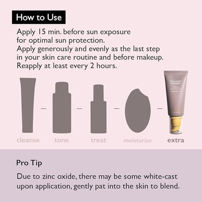 Haruharu Wonder Black Rice Pure Mineral Relief Daily Sunscreen 1.69 fl.oz (Pack of 2)