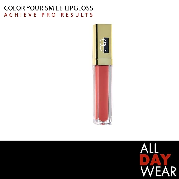 Gerard Cosmetics Color Your Smile Lip Gloss - Passion | Moisturizing Lip Gloss with Mirror and LED Light | Super Pigmented | Shiny Finish | Nude Lip Color | Cruelty Free and Made in USA