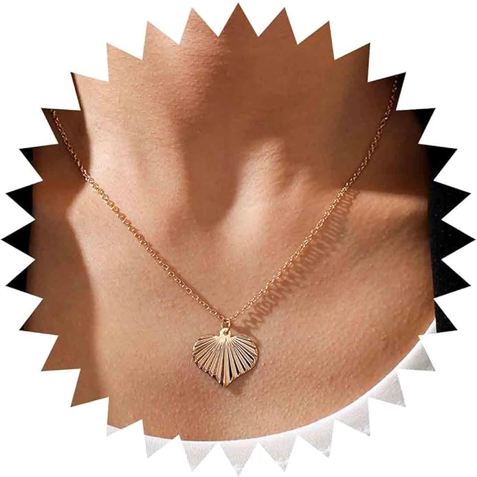 Boho Heart Pendant Necklace Gold Heart