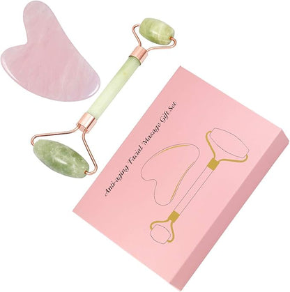 mookaitedecor Xiuyan Jade Roller & Rose Scraping