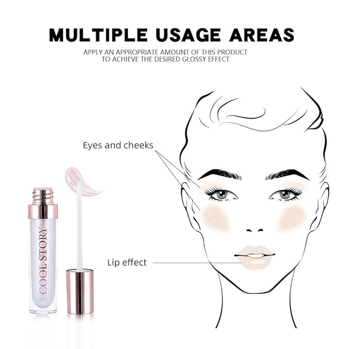 GECOMO Colorful Explosive Pearlescent Lip Gloss