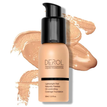 Foundation Full Coverage Liquid Foundation Cream - Lightweight