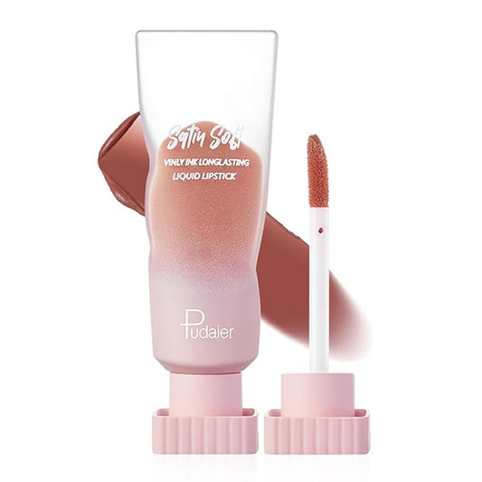 DIARO Lip Gloss, Lip Gloss Oil Matte Liquid Long Lasting High Impact Color,Non-Stick Cup Not Fade Waterproof Lip Gloss 24 Hours Women Matte Lip Stick -Cool Lip Feeling